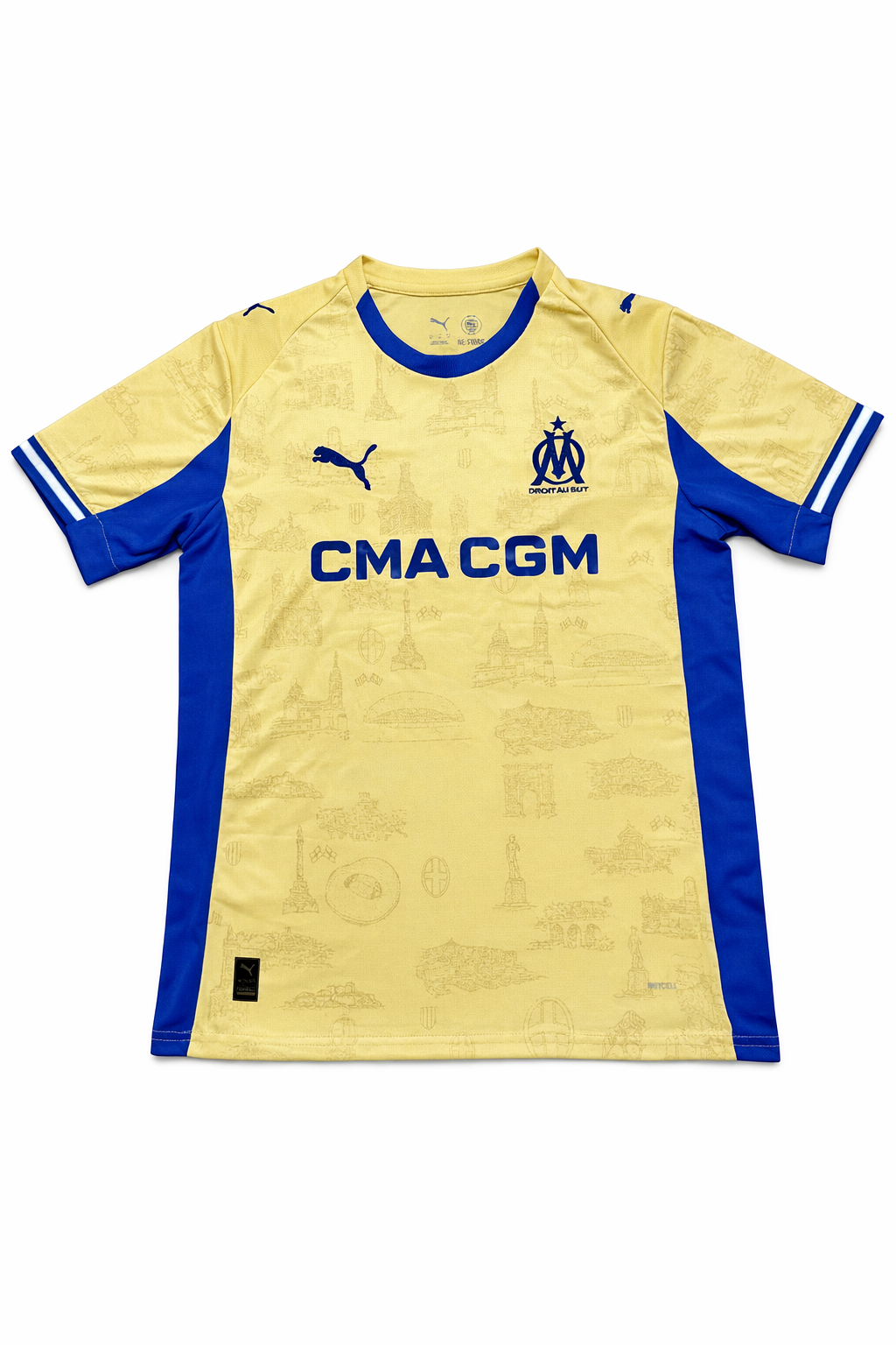 💛 Olympique de Marseille Third Yellow Landmarks 2024/25 Fan Version