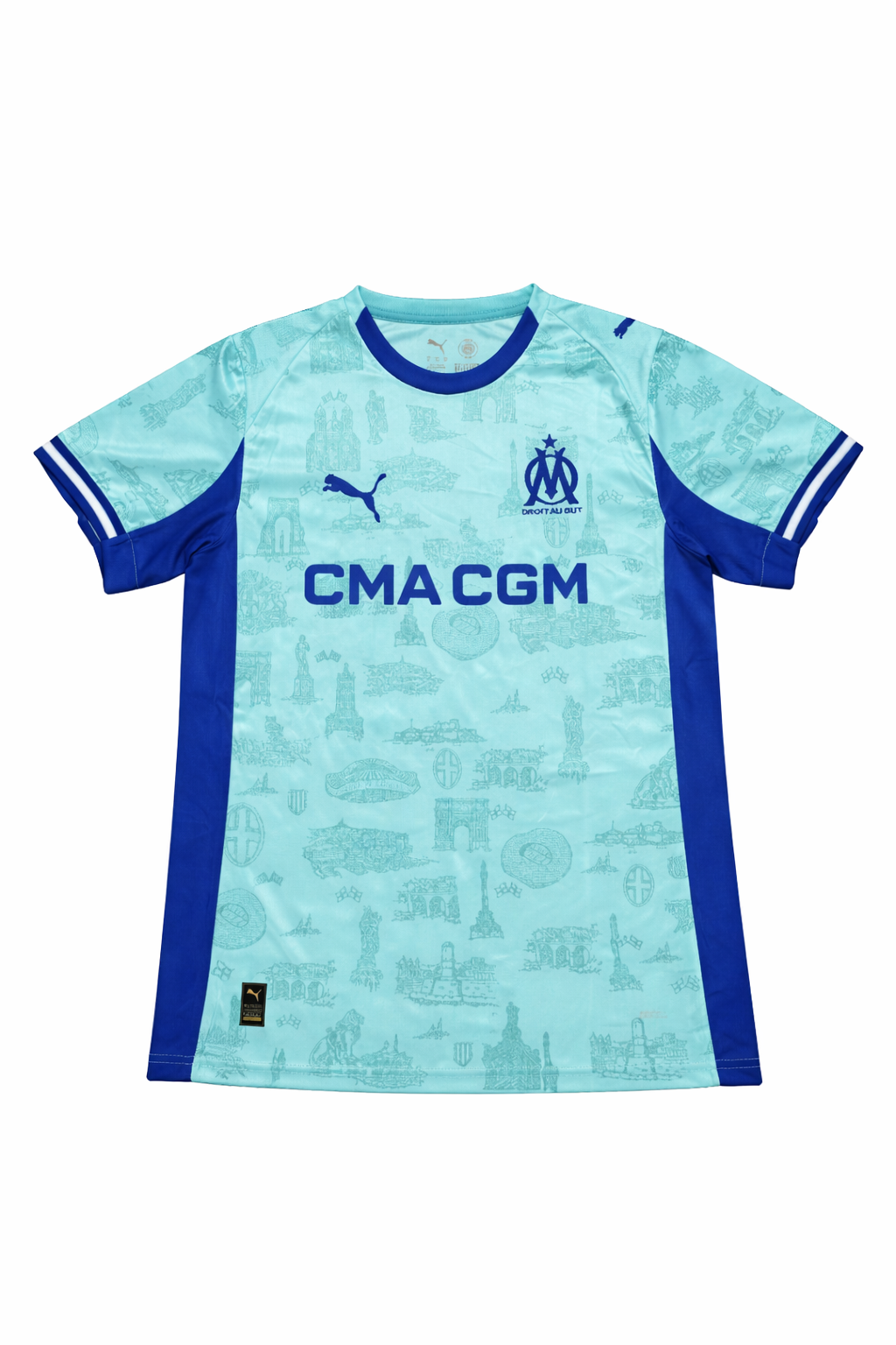 🔵 Olympique de Marseille Away Turquoise Landmarks 2024/25 Fan Version
