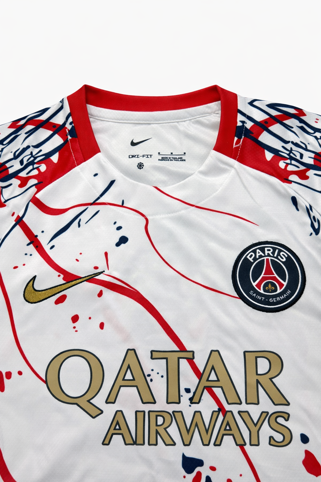 ⚪ PSG Away White/Red Splash 2024/25 Fan Version