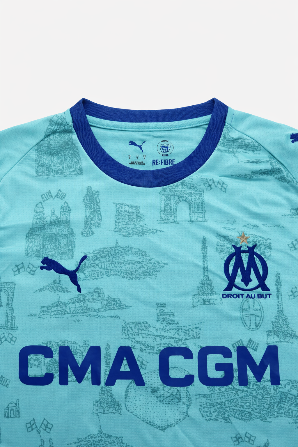 🔵 Olympique de Marseille Away Turquoise Landmarks 2024/25 Fan Version
