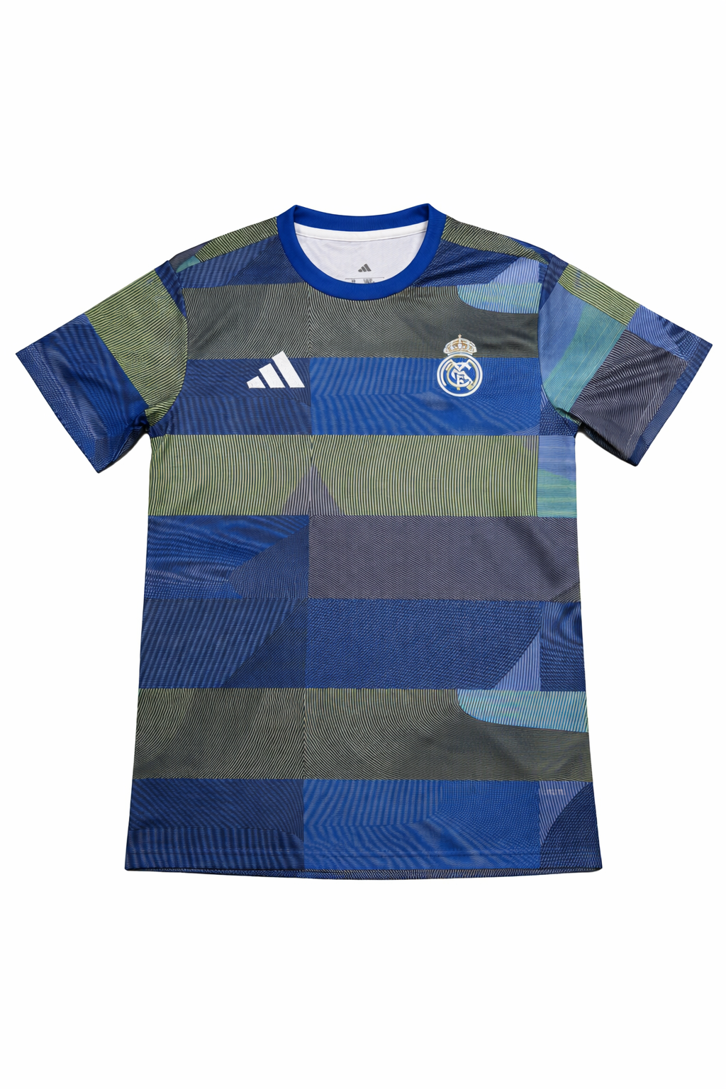 🔵 Real Madrid Pre-Match Blue Mosaic 2024/25 Fan Version